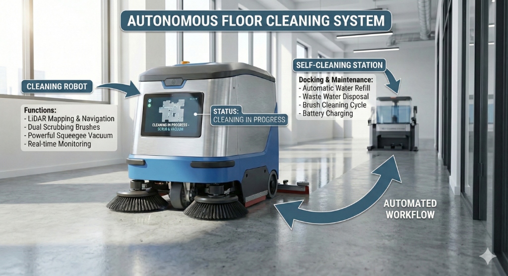 Unified Commercial Cleaning Robot